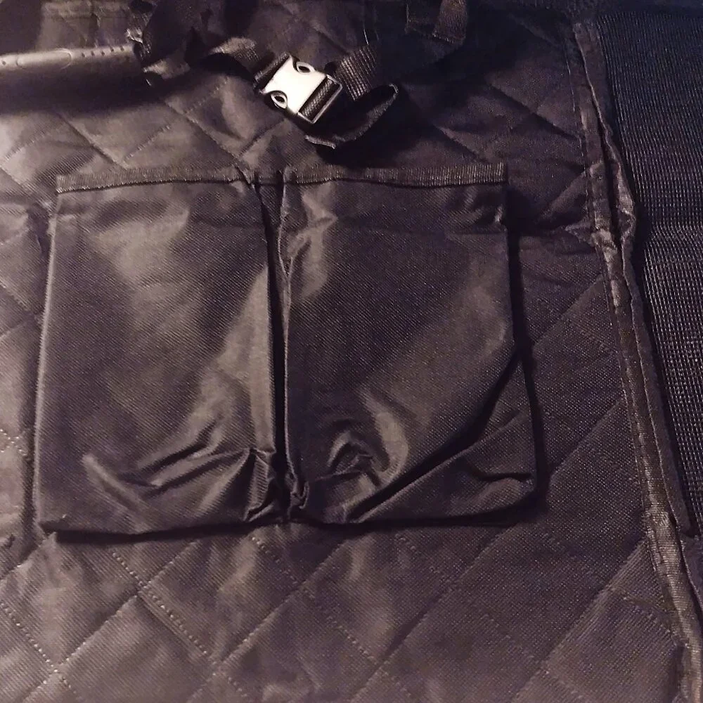 Dog Backseat Cover (Car/Truck/SUV) Hammock Style, Zip Ends, 2 Safety Belts ~ NEW